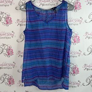 GAP tank top dotted dots floral flowers stripes Blue red green Patterned Blouse